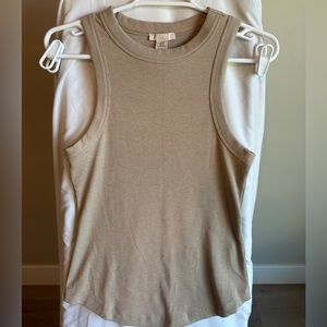 High Neck Ribbed Tank Top